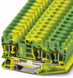 Schutzleiterklemme, Federzuganschluss, 0,2-16 mm², 3-polig, 8 kV, gelb/grün, 3035302