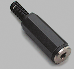 3.5 mm Klinkenkupplung, 2-polig (mono), Lötanschluss, Kunststoff, 072207
