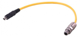 Sensor-Aktor Kabel, Kabelstecker, gerade auf M12-SPE-Kabelstecker, gerade, 2-polig, 1 m, PUR, gelb, 4 A, 33280214002010