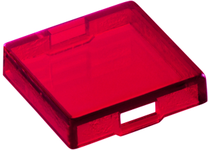 Kappe, quadratisch, (L x B x H) 15 x 15 x 3.8 mm, rot, für Druckschalter, 5.49.275.036/1303