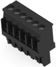 Leiterplattenklemme, 6-polig, RM 5 mm, 0,13-3,31 mm², 15 A, Schraubanschluss, schwarz, 2213935-6