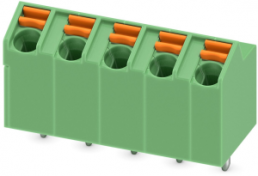 Leiterplattenklemme, 5-polig, RM 5 mm, 0,2-1,5 mm², 9 A, Federklemmanschluss, grün, 1752243