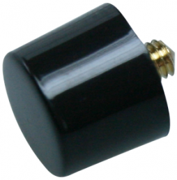 Druckknopf, rund, Ø 10 mm, (H) 8 mm, schwarz, für Miniaturschalter, 9090.0311