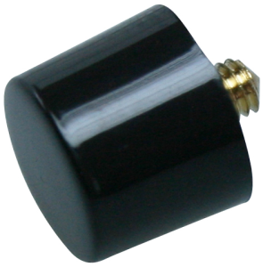 Druckknopf, rund, Ø 8 mm, (H) 6.5 mm, schwarz, für Miniaturschalter, 9090.0301
