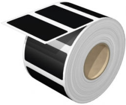 Polyester Gerätemarkierer, (L x B) 60 x 30 mm, schwarz, Rolle mit 450 Stk