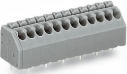 Leiterplattenklemme, 10-polig, RM 3.5 mm, 0,2-1,5 mm², 8 A, Push-in Käfigklemme, grau, 250-210