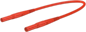 Messleitung mit (4 mm Lamellenstecker, gerade) auf (4 mm Lamellenstecker, gerade), 0.5 m, rot, PVC, 2,5 mm², CAT IV