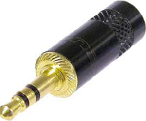 3.5 mm Klinkenstecker, 3-polig (stereo), Lötanschluss, Metall, NYS231BG