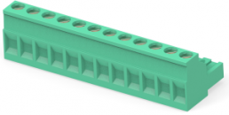 Leiterplattenklemme, 12-polig, RM 5.08 mm, 0,05-3 mm², 15 A, Käfigklemme, grün, 1-796634-2