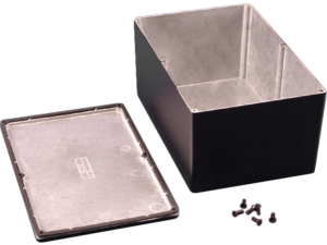 Aluminium Druckgussgehäuse, (L x B x H) 222 x 146 x 101 mm, schwarz (RAL 9005), IP66, 1550WHBK