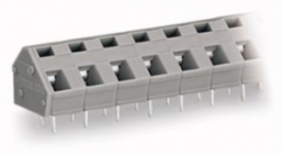 Leiterplattenklemme, 12-polig, RM 7.5 mm, 0,08-2,5 mm², 24 A, Käfigklemme, grau, 236-212
