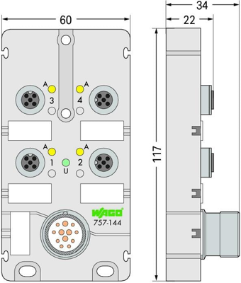 757-144 WAGO Sensor-Aktor Verteilerboxen Bild 2