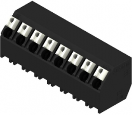 Leiterplattenklemme, 8-polig, RM 5 mm, 0,13-1,5 mm², 12 A, Federklemmanschluss, schwarz, 1884590000