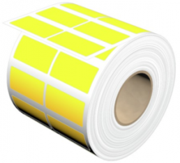 Baumwollgewebe Etikett, (L x B) 38 x 19 mm, gelb, Rolle mit 2000 Stk