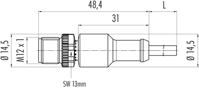 77 3429 0000 80205-0500 binder Sensor-Aktor Kabel Bild 2