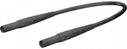 Messleitung mit (4 mm Lamellenstecker, gerade) auf (4 mm Lamellenstecker, gerade), 0.5 m, schwarz, PVC, 2,5 mm², CAT IV