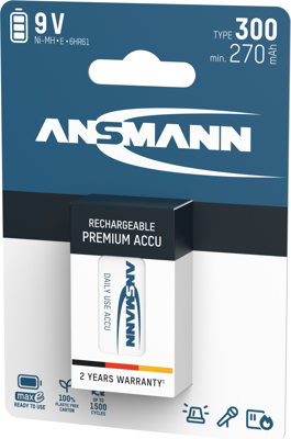 5035453 Ansmann Rundzellen-Akkus, 9V-Block-Akkus Bild 2