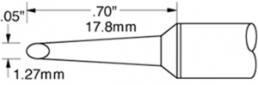 Lötspitze, Hufform, (D x L x B) 1.27 x 17.8 x 1.27 mm, 412 °C, SSC-767A