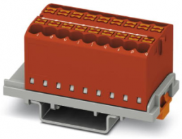Verteilerblock, Push-in-Anschluss, 0,14-4,0 mm², 18-polig, 24 A, 8 kV, rot, 3273048