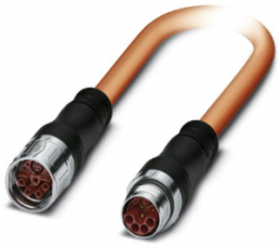 Sensor-Aktor Kabel, M23-Kabelstecker, gerade auf M23-Kabeldose, gerade, 13-polig, 10 m, PUR, orange, 26 A, 1622246