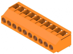 Leiterplattenklemme, 10-polig, RM 5.08 mm, 0,08-6,0 mm², 20 A, Schraubanschluss, orange, 2431990000