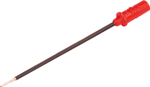 Miniatur-Prüfspitze, Stift 0,64 mm, ungefedert, 30 V, rot, MICRO-PRUEF MPS 2 0,64 FT RT