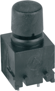 Drucktaster, 1-polig, schwarz, unbeleuchtet, 0,5 A/60 V, IP50, 1852.6231