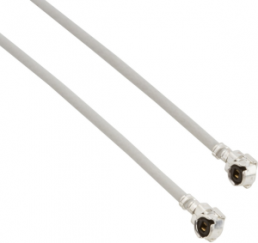 Koaxialkabel, AMC-Stecker (abgewinkelt) auf AMC-Stecker (abgewinkelt), 50 Ω, 1.37 mm Micro-Cable, 100 mm, A-1PA-137-100W2