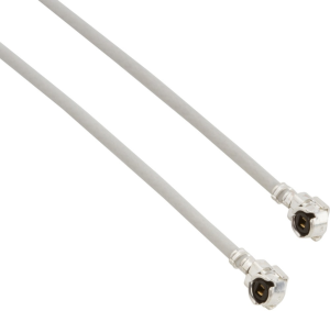 Koaxialkabel, AMC-Stecker (abgewinkelt) auf AMC-Stecker (abgewinkelt), 50 Ω, 1.13 mm Micro-Cable, 130 mm, A-1PA-113-125W2