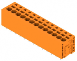 Leiterplattenklemme, 13-polig, RM 5 mm, 0,12-2,5 mm², 20 A, Federklemmanschluss, orange, 1330570000