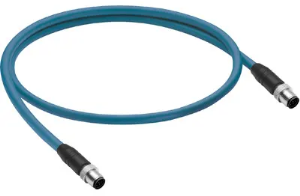 Sensor-Aktor Kabel, M12-Kabelstecker, gerade auf M12-Kabelstecker, gerade, 4-polig, 10 m, TPE, blau, 934637517