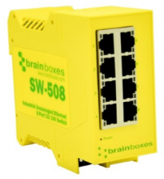 Ethernet Switch, 8 Ports, 100 Mbit/s, 5-30 VDC, SW-508