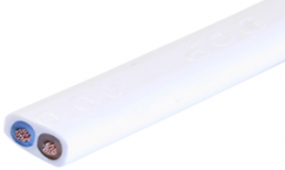 PVC Schlauchleitung H03VVH2-F 2 x 0,75 mm², ungeschirmt, weiß