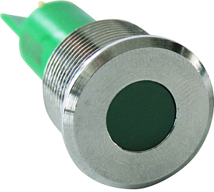 LED-Signalleuchte, 24 V (DC), grün, 5 mcd, Einbau-Ø 19 mm, RM 1.25 mm, LED Anzahl: 1