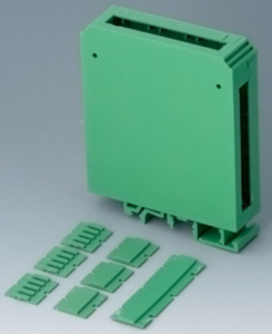 Polyamid DIN-Schienen-Gehäuse, (L x B x H) 90 x 22.5 x 82 mm, grün, B6721521