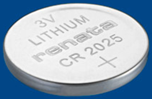 Lithium-Knopfzelle, CR2025, 3 V, 165 mAh
