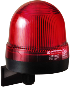 LED-Dauerleuchte, Ø 75 mm, rot, 230 VAC, IP65