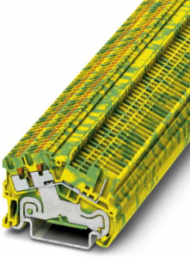 Schutzleiter-Reihenklemme, Push-in-Anschluss, 0,14-1,5 mm², 1-polig, 6 kV, gelb/grün, 3214725