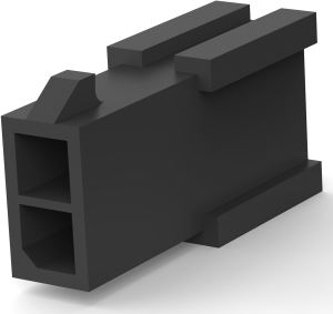 Steckergehäuse, 2-polig, RM 3 mm, gerade, schwarz, 794616-2