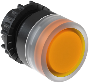 Drucktaster, orange, beleuchtet, Einbau-Ø 22 mm, IP66, 12882264