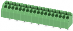 Leiterplattenklemme, 18-polig, RM 3.5 mm, 0,2-1,5 mm², 8 A, Federklemmanschluss, grün, 1985357