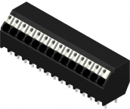 Leiterplattenklemme, 14-polig, RM 3.5 mm, 0,13-1,5 mm², 12 A, Federklemmanschluss, schwarz, 1885770000