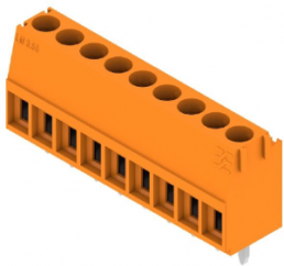Leiterplattenklemme, 9-polig, RM 3.5 mm, 0,08-2,08 mm², 10 A, Schraubanschluss, orange, 1845080000