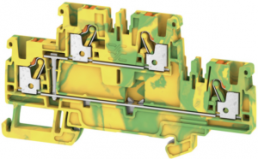 Schutzleiter-Reihenklemme, Push-in-Anschluss, 0,5-2,5 mm², 4-polig, 24 A, 8 kV, gelb/grün, 1547680000