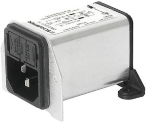 IEC-Stecker-C14, 50 bis 60 Hz, 1 A, 250 VAC, 1.4 W, 10 mH, Flachstecker 6,3 mm, DA22.1321.11