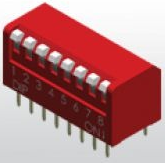 DIP-Schalter, 3-polig, gerade, 25 mA/24 VDC, NDP-03-V