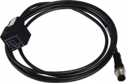 Sensor-Aktor Kabel, M12-Kabelstecker, gerade auf Ventilstecker, 3-polig, 1 m, PUR, schwarz, 4 A, XZCR1523062K1