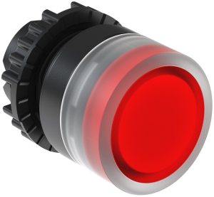 Drucktaster, rot, beleuchtet, Einbau-Ø 22 mm, IP66, 12882259