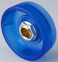 Drehknopf, 6.35 mm, Polycarbonat, blau, Ø 33 mm, H 14 mm, B8233636
