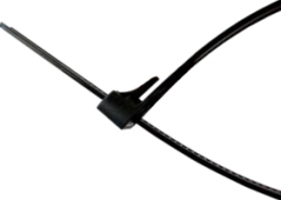 Kabelbinder, Polyamid, (L x B) 200 x 7.6 mm, schwarz, UV-beständig, -40 bis 85 °C